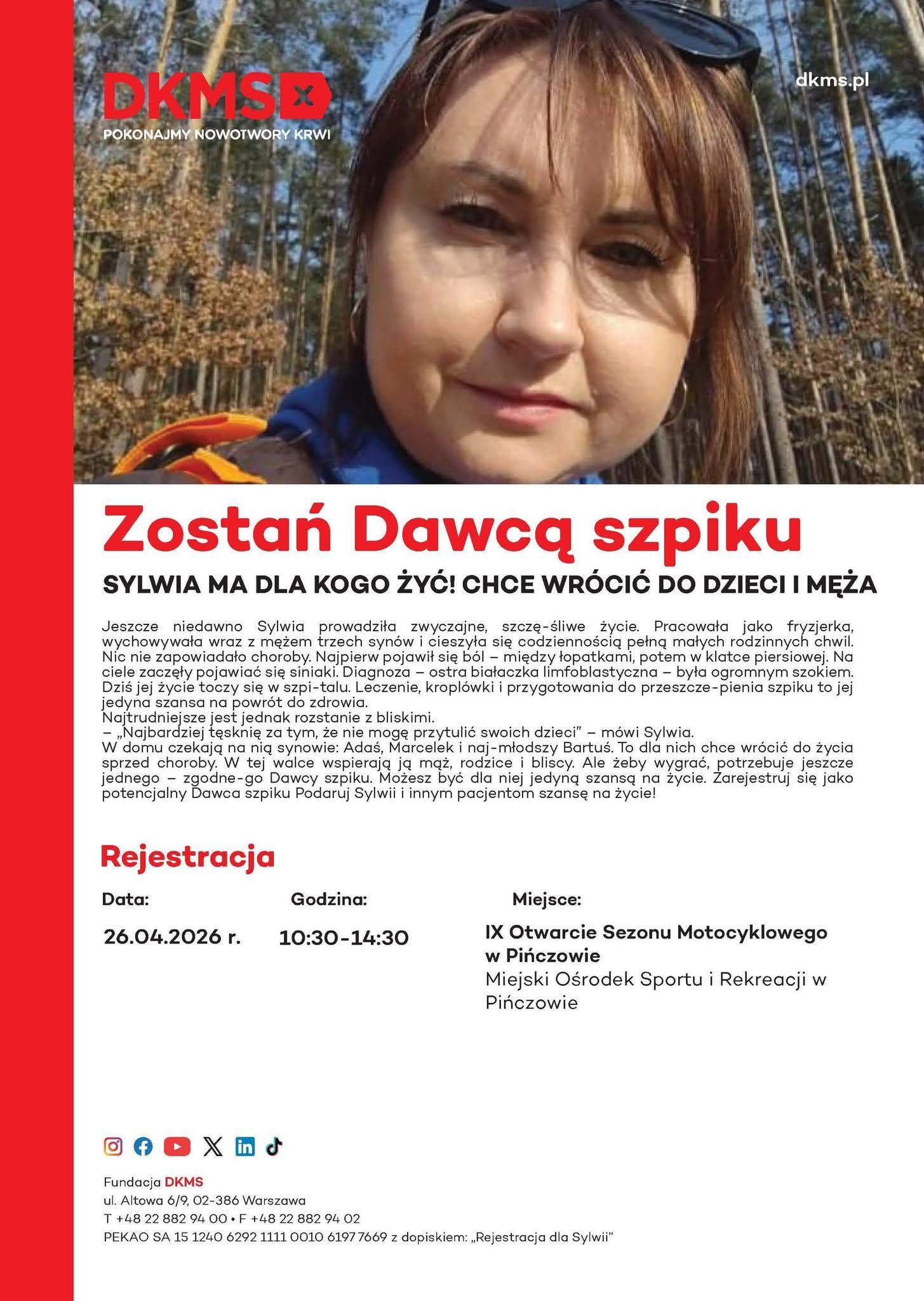 Akcja pomocy dla mieszkanki gminy Pińczów podczas IX Otwarcia Sezonu Motocyklowego.