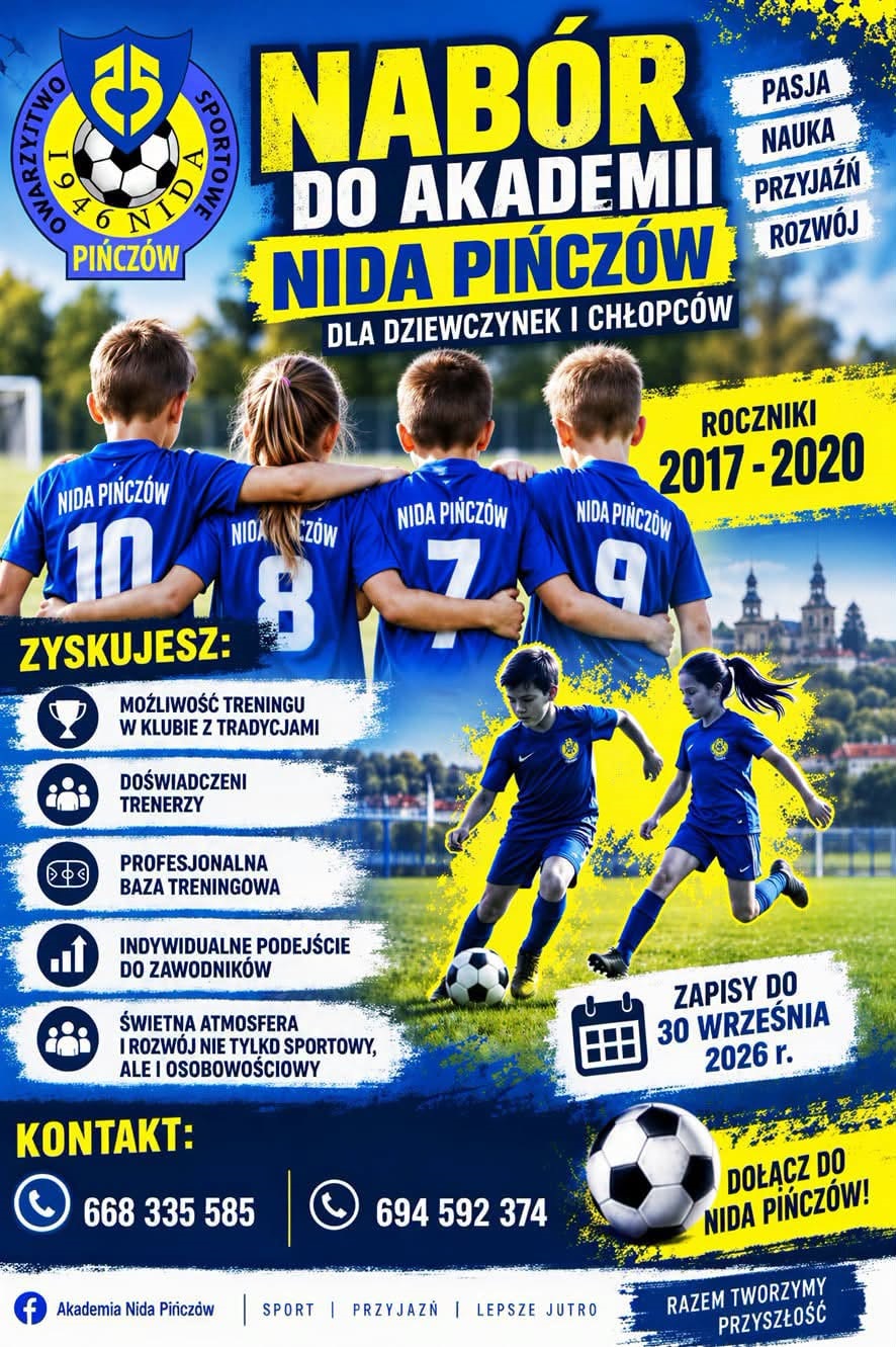 Akademia Nidy Pińczów rozpoczyna działalność. Klub otwiera nowy rozdział w szkoleniu młodzieży